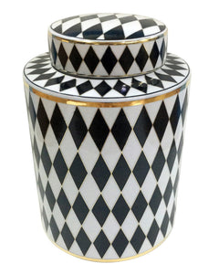 Vase Chess Noir et Blanc