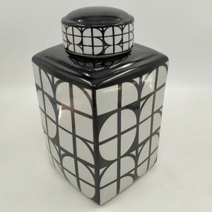 Vase Cardin Noir et Blanc Porcelaine