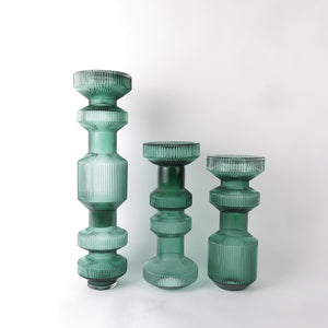 Bougeoir Verre Vert Foncé