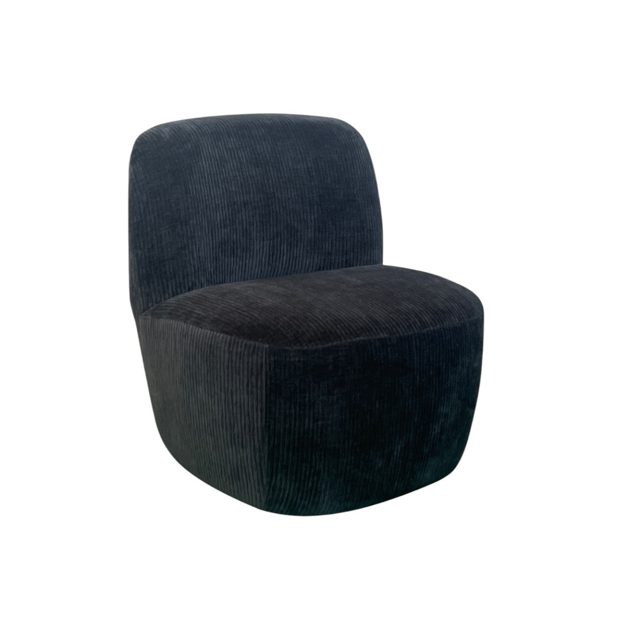 Fauteuil Belle Rive Velours Carbone