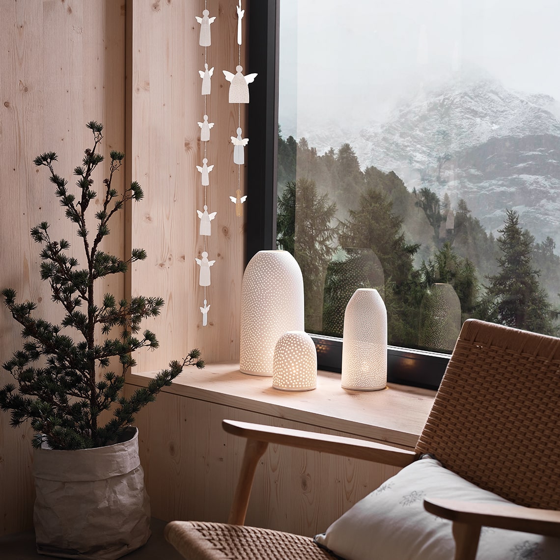 Vase Bataille de Boules de Neige