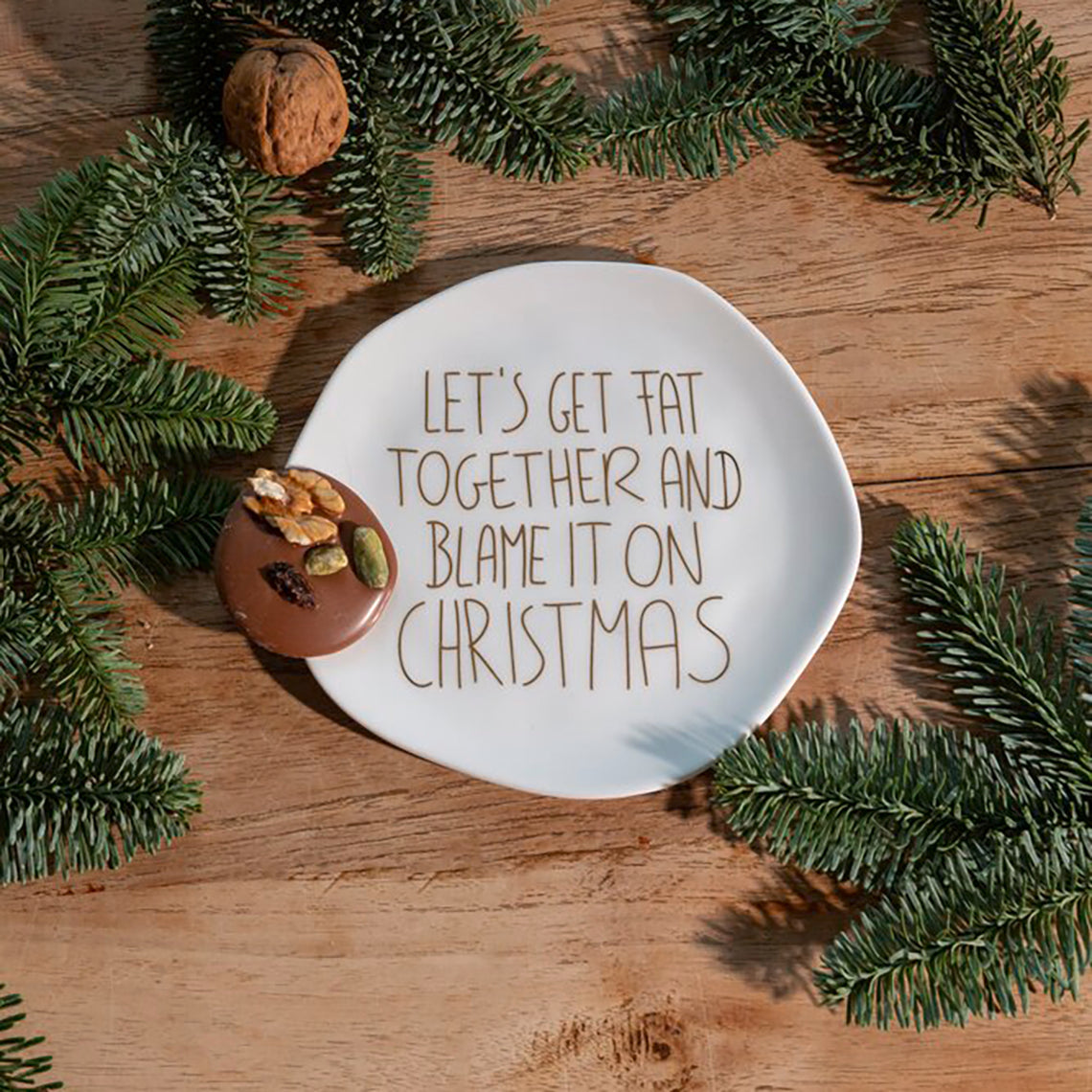 Assiette de Noël Let's Get Fat