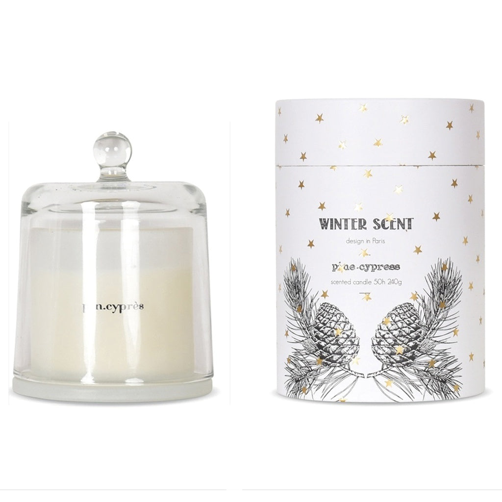 Bougie cloche parfum d'hiver