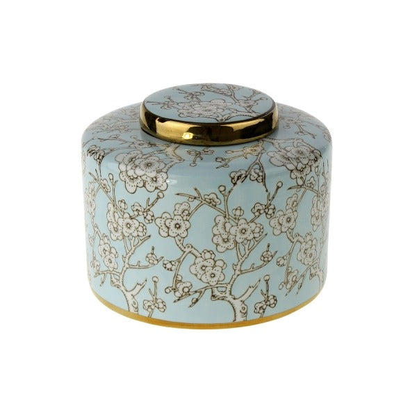 Vase avec couvercle fleurs de cerisier