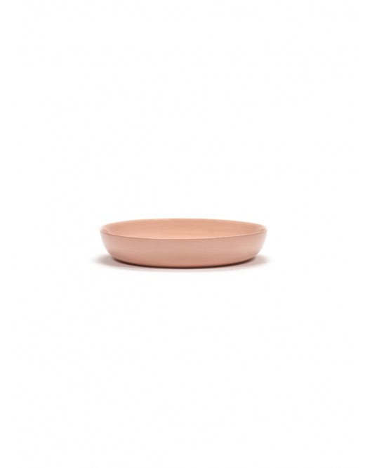 Lot de 2 assiettes hautes rose délicieux poivron bleu Feast
