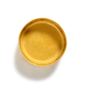 Saladier jaune soleil tourbillon rouge Feast
