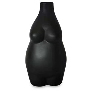 Vase ceramic body noir