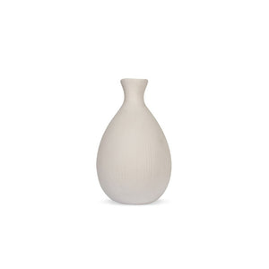 Vase bulle blanc texturé
